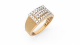 18K Gold & Diamond Ring For Men KRC60131